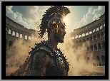 Gladiator, Hełm, Grafika, Koloseum