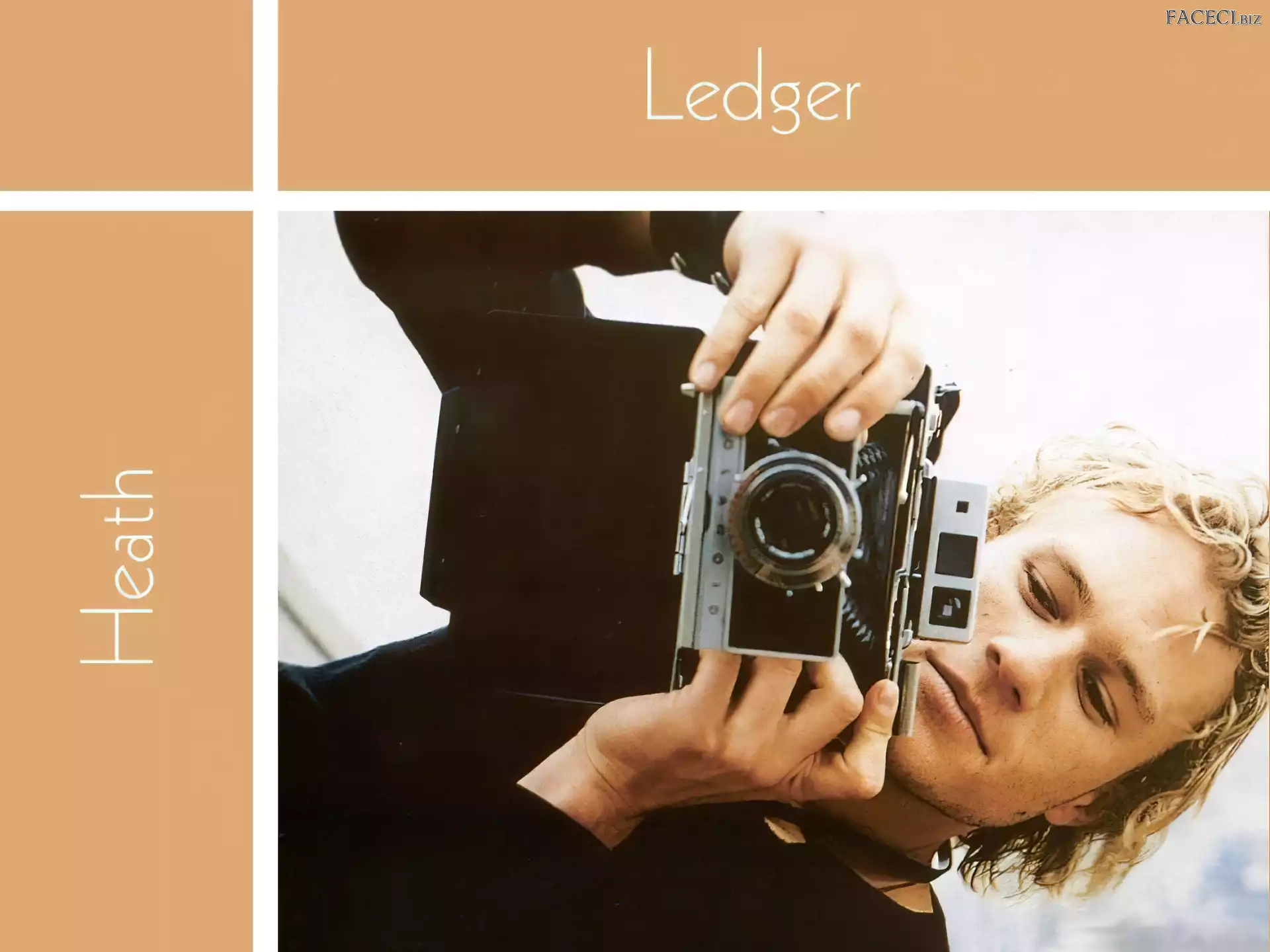 aparat, Heath Ledger, jasne włosy