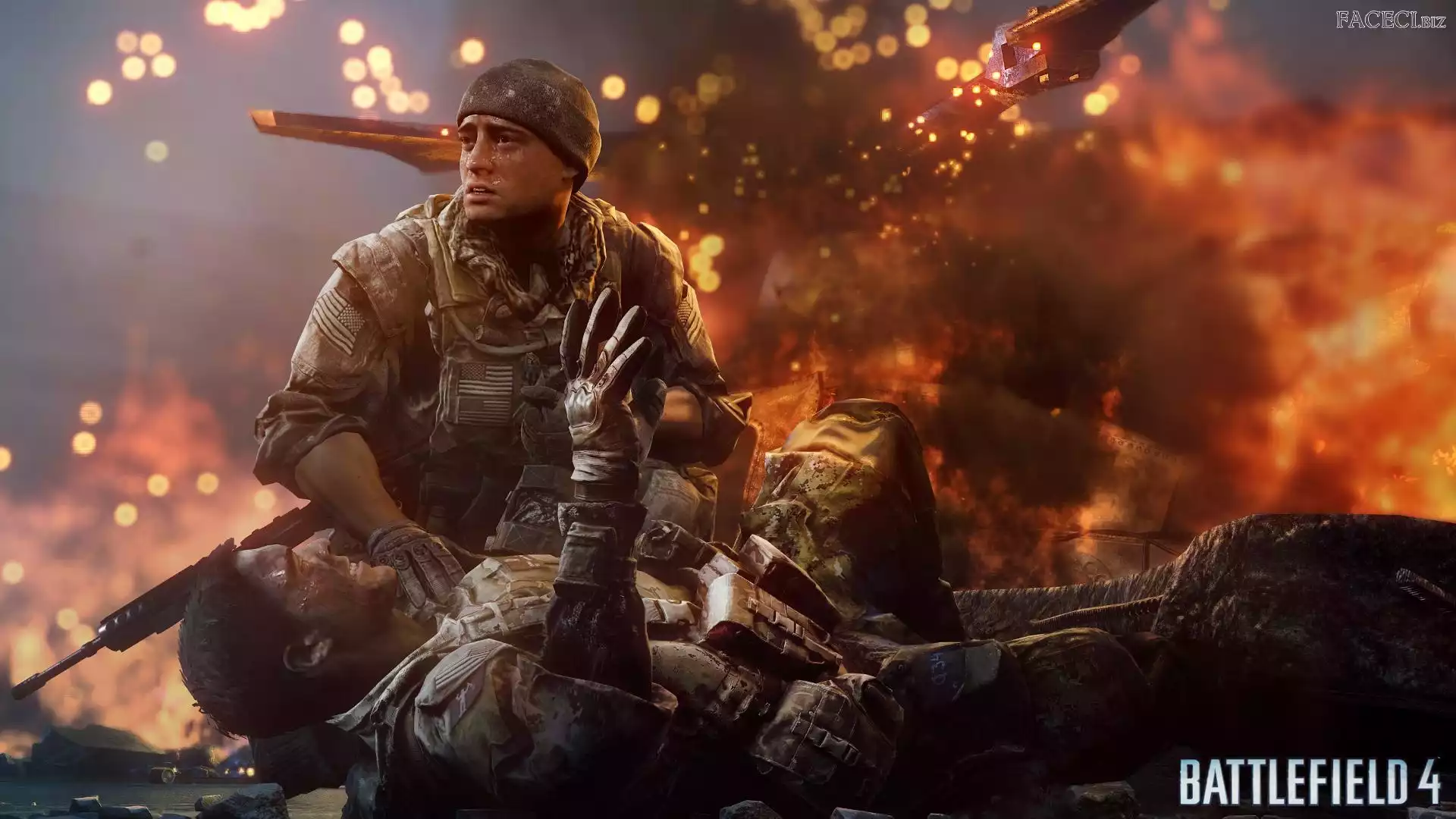 Bitwy, Pole, Żołnierze, Battlefield 4, Wybuchy