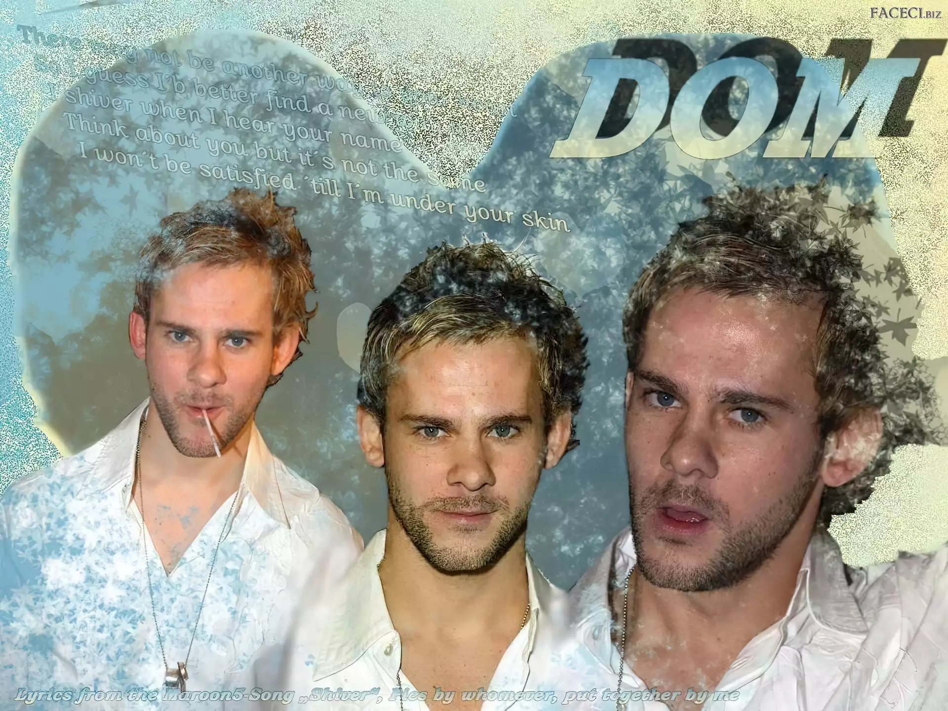 bródka, Dominic Monaghan, niebieskie oczy