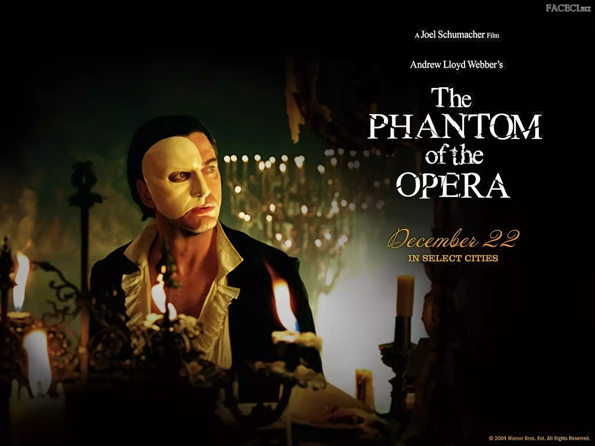 Gerard Butler, świecznik, Phantom Of The Opera