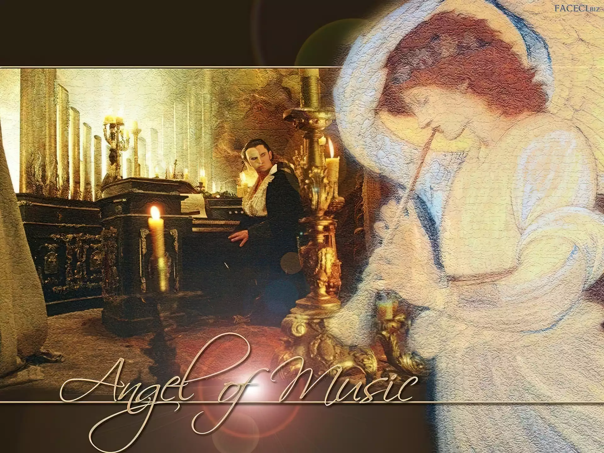 Gerard Butler, anioł, Phantom Of The Opera, organy