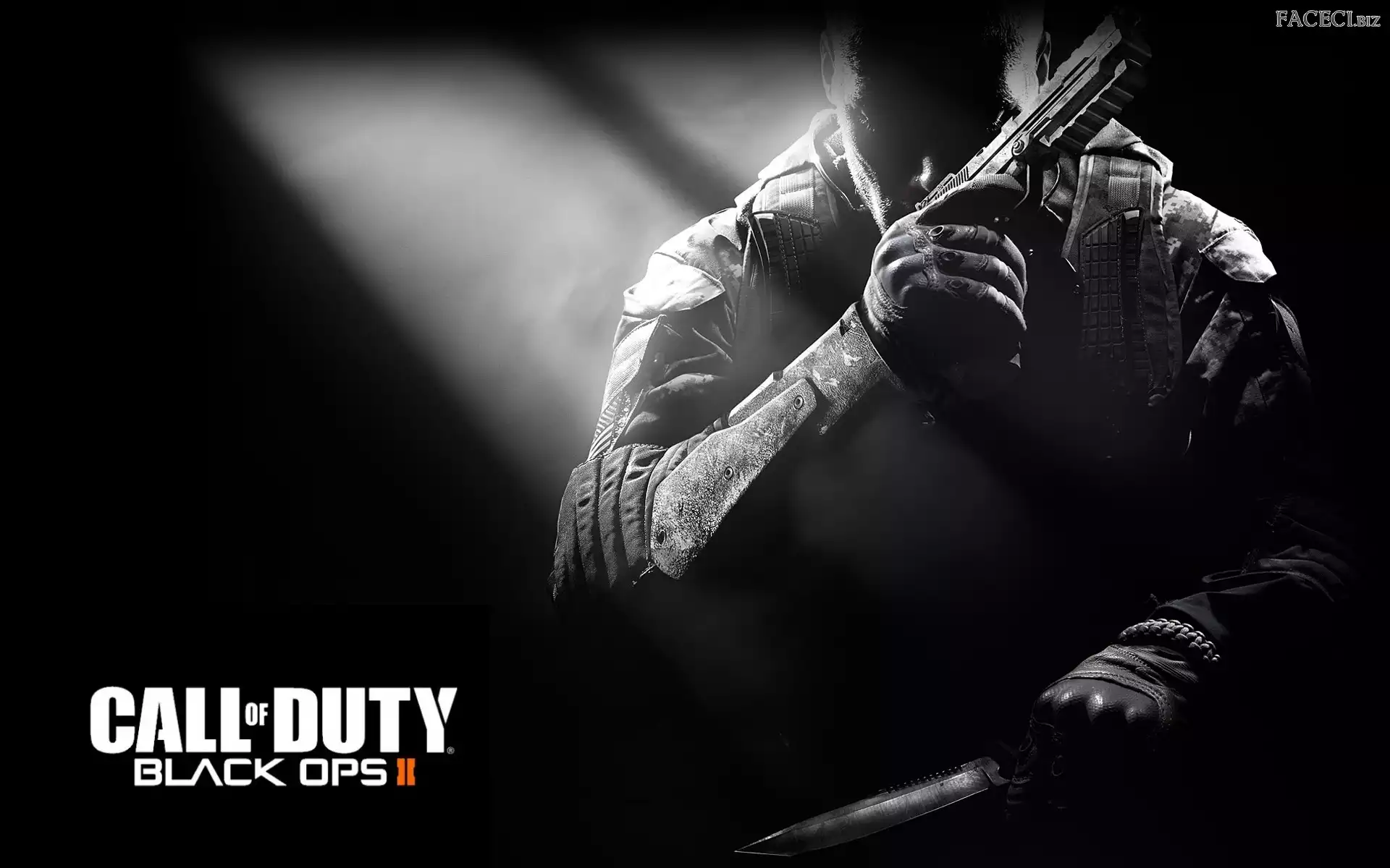 Pistolet, Call of Duty Black Ops, Żołnierz, Nóż