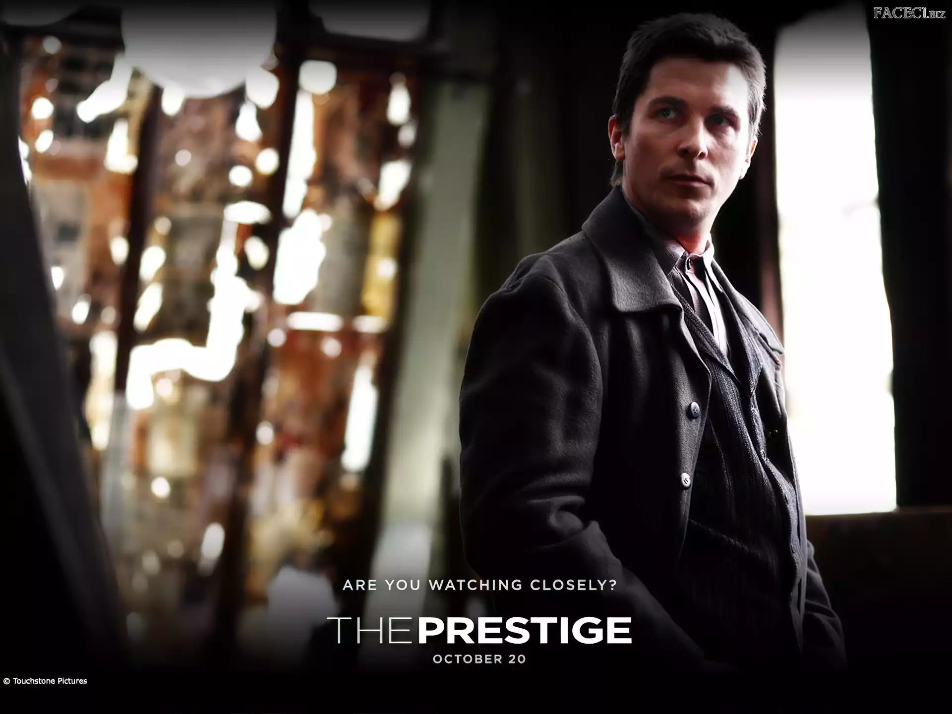 Christian Bale, płaszcz, The Prestige, aktor