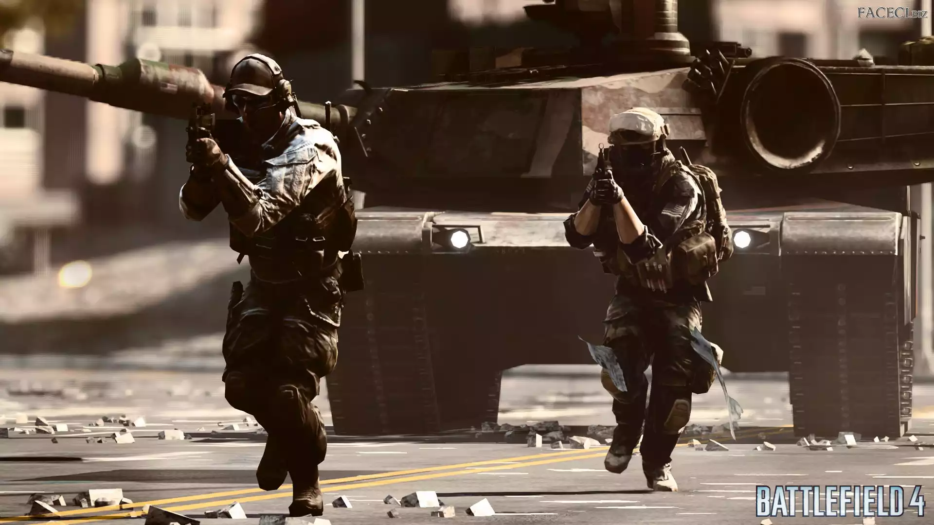 Czołg, Karabiny, Battlefield 4, Gra, Żołnierze