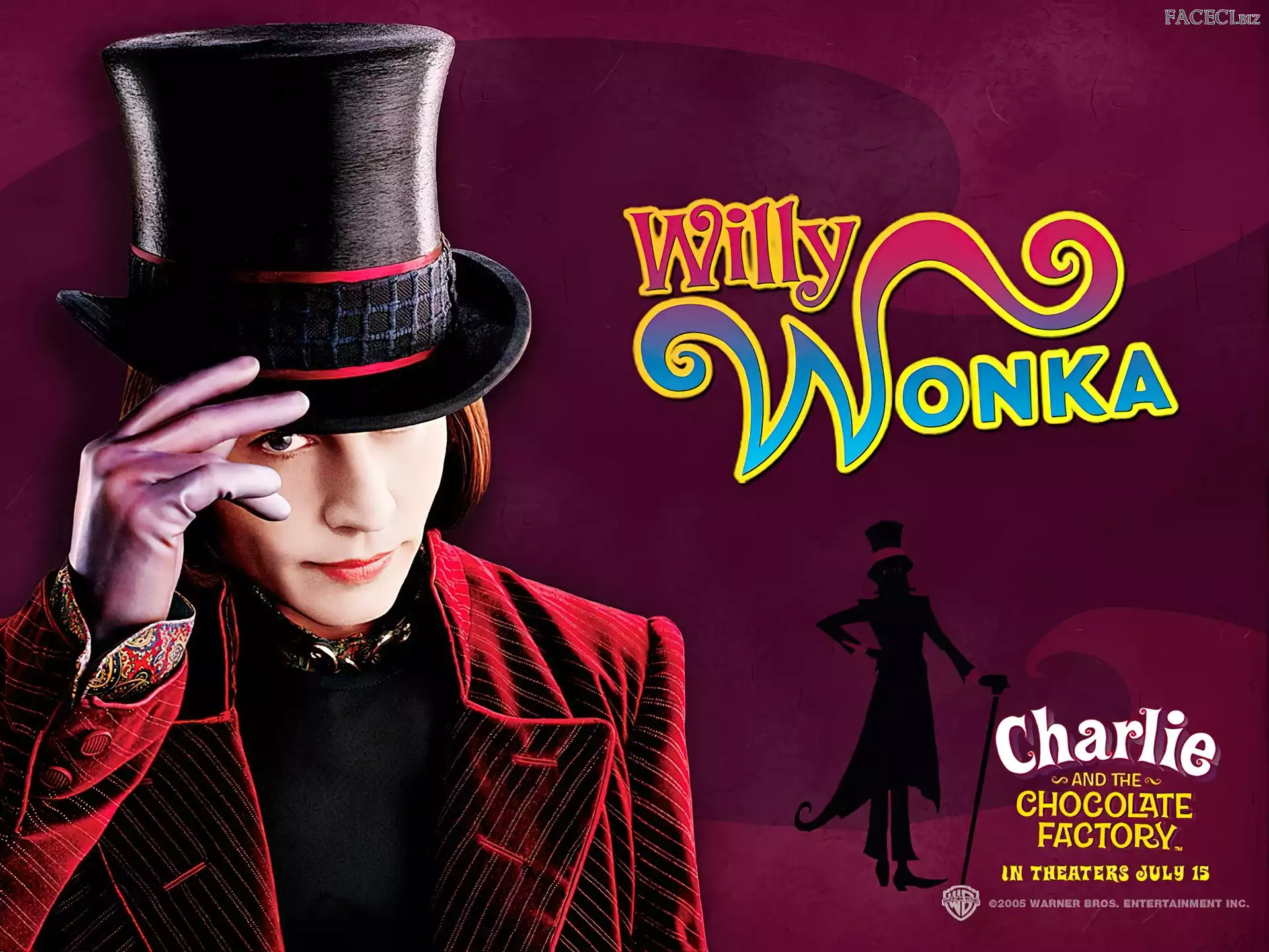 Johnny Depp, kapelusz, Charlie And The Chocolate Factory