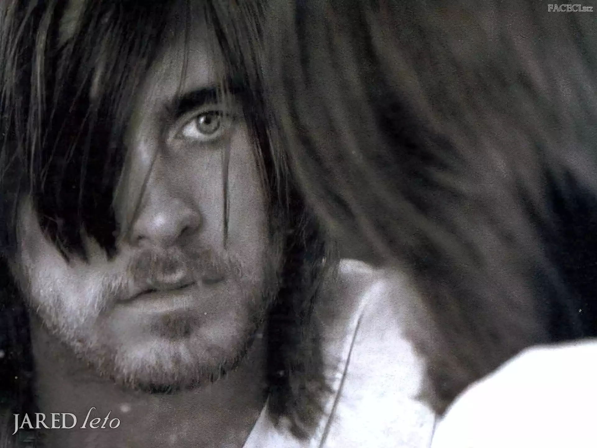 długie włosy, Jared Leto, oko