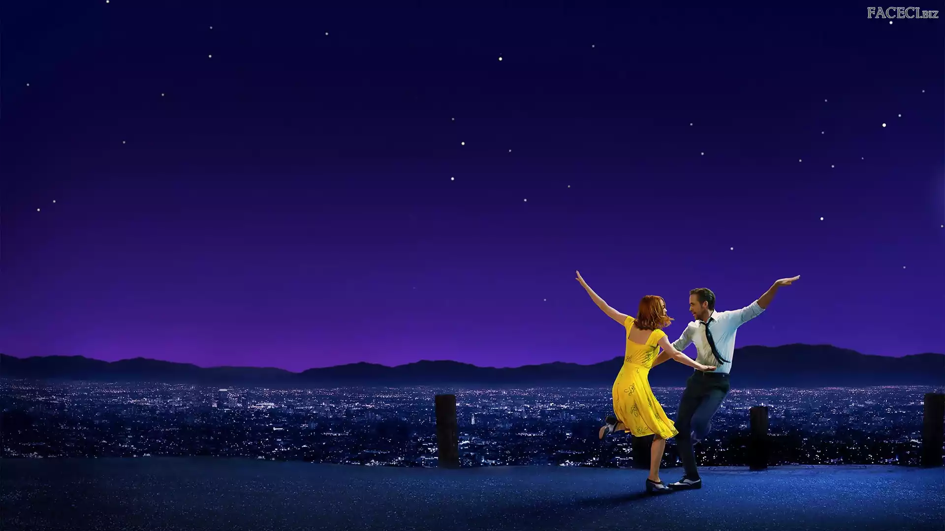 Emma Stone, Film, Miasto nocą, Taniec, La La Land, Ryan Gosling