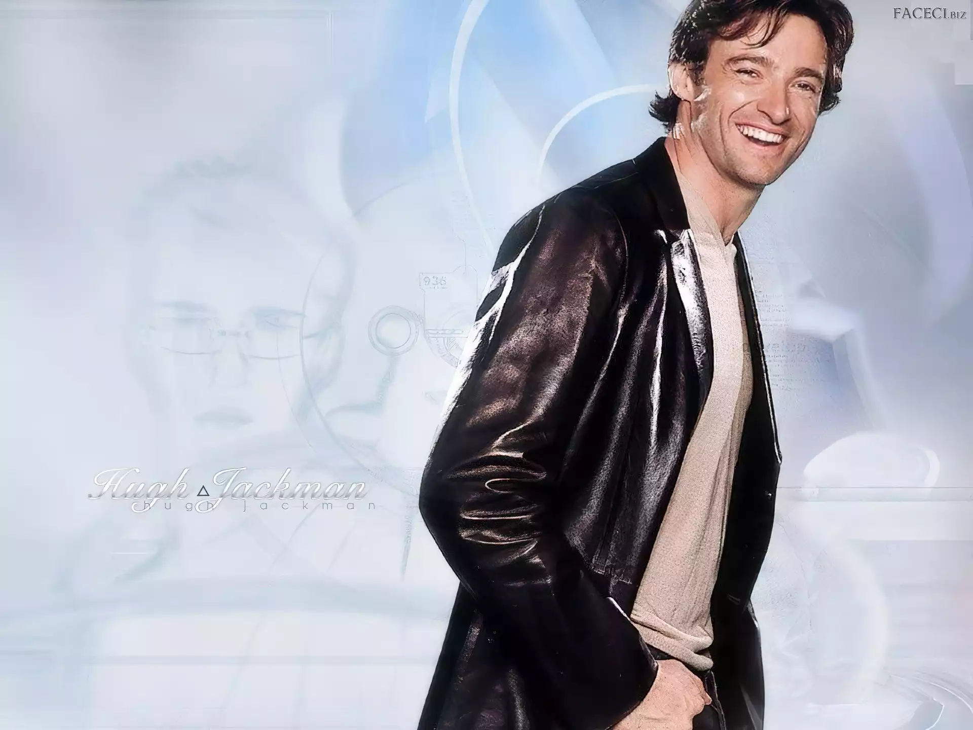 Hugh Jackman, skórzana kurtka