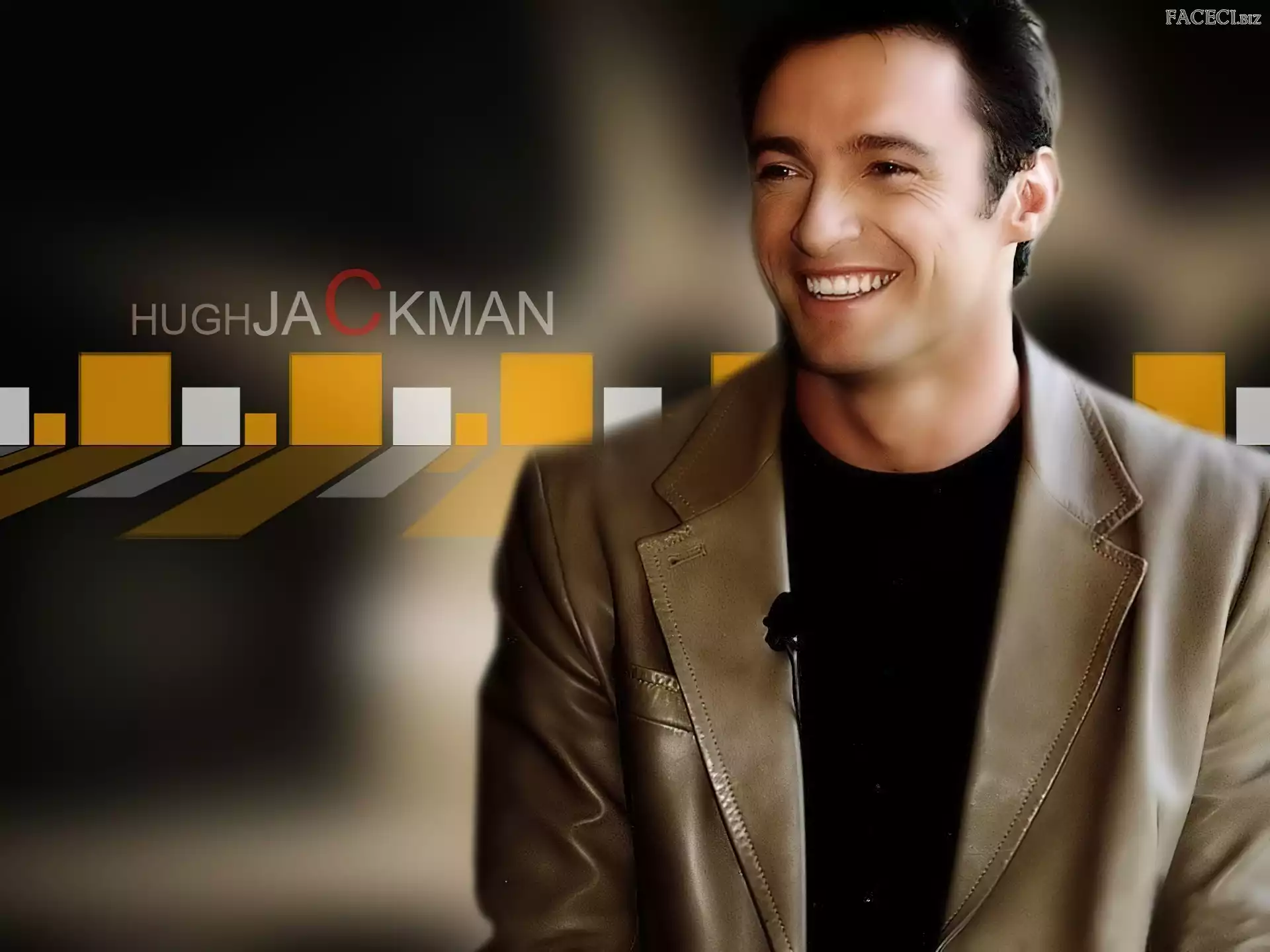 Hugh Jackman, skórzana kurtka