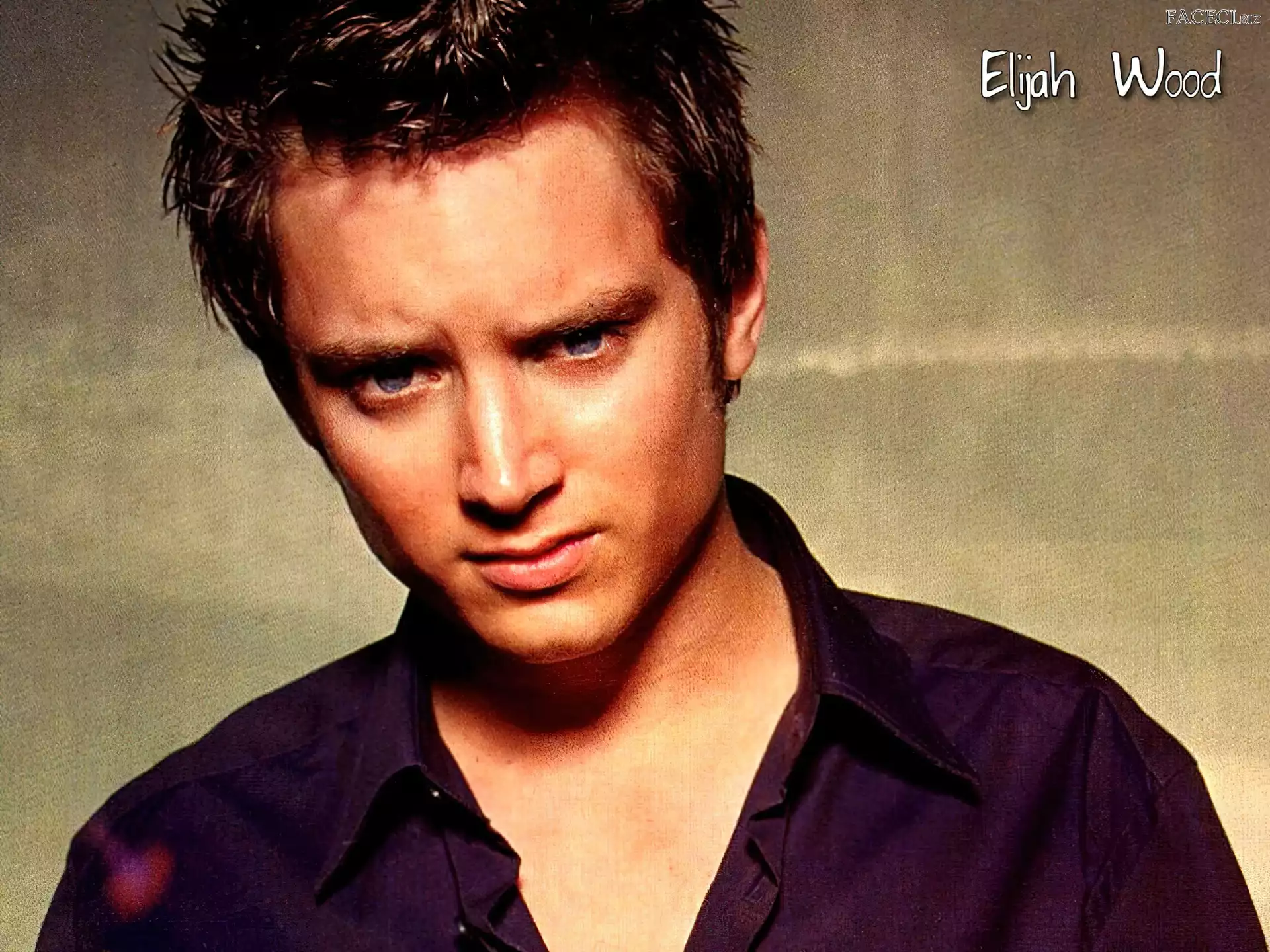 jasne włosy, Elijah Wood, niebieskie oczy
