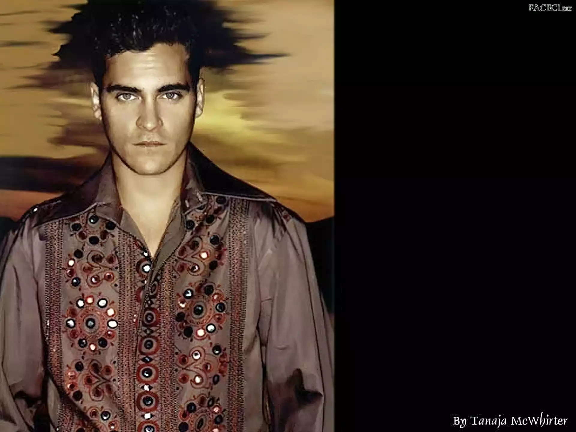 Joaquin Phoenix, kolorowa koszula
