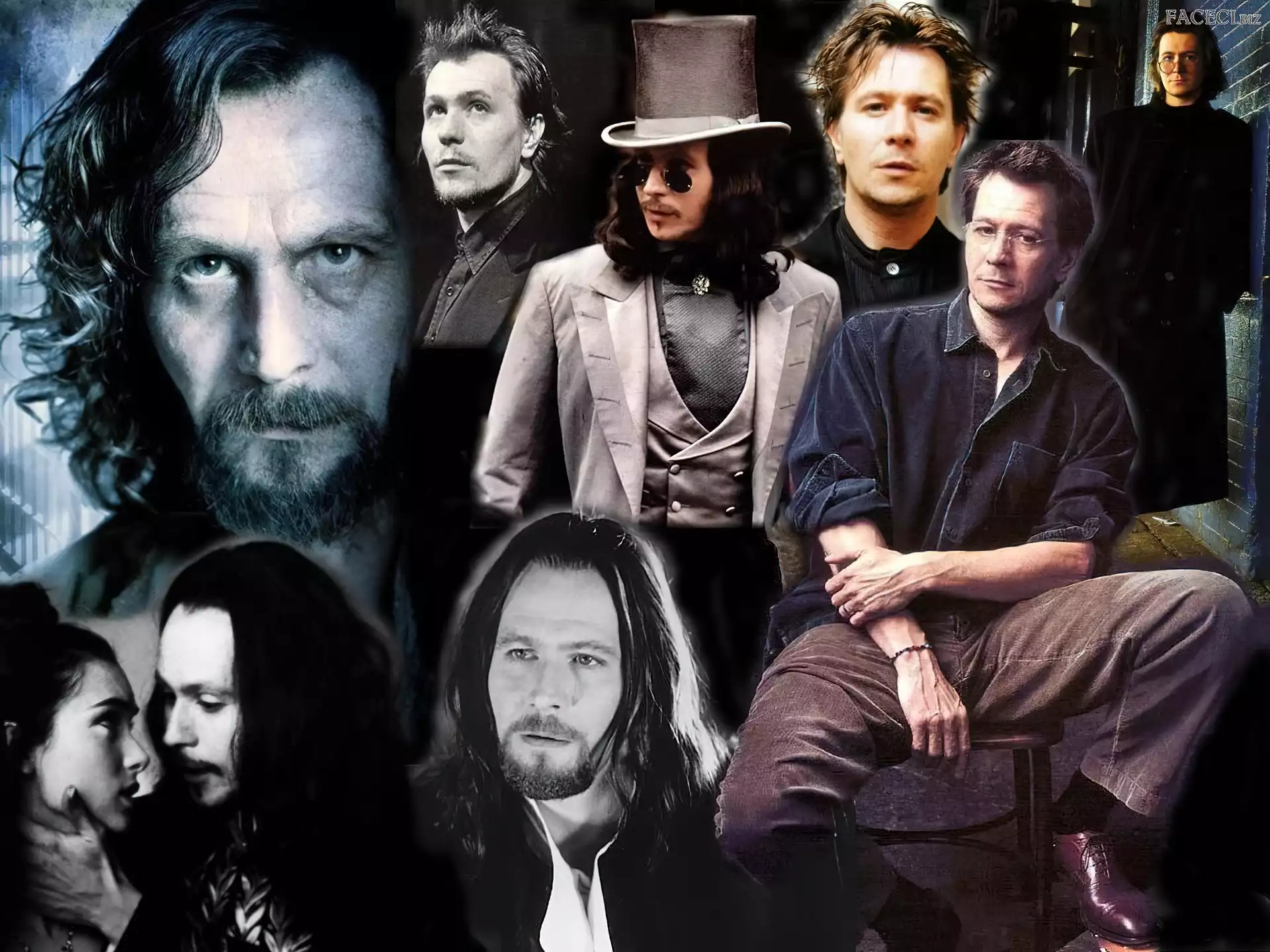 kapelusz, Gary Oldman, długie włosy