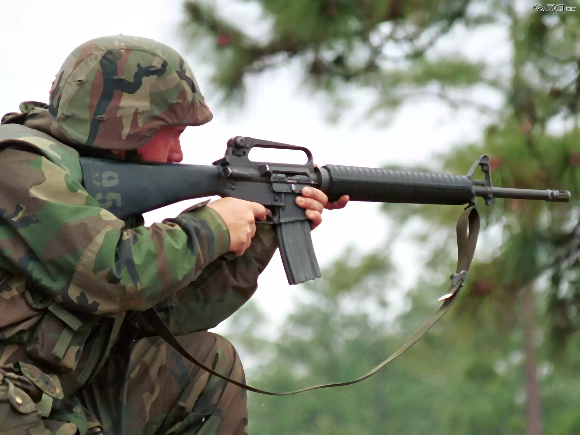 Karabin M16, Żołnierz, Strzelnica