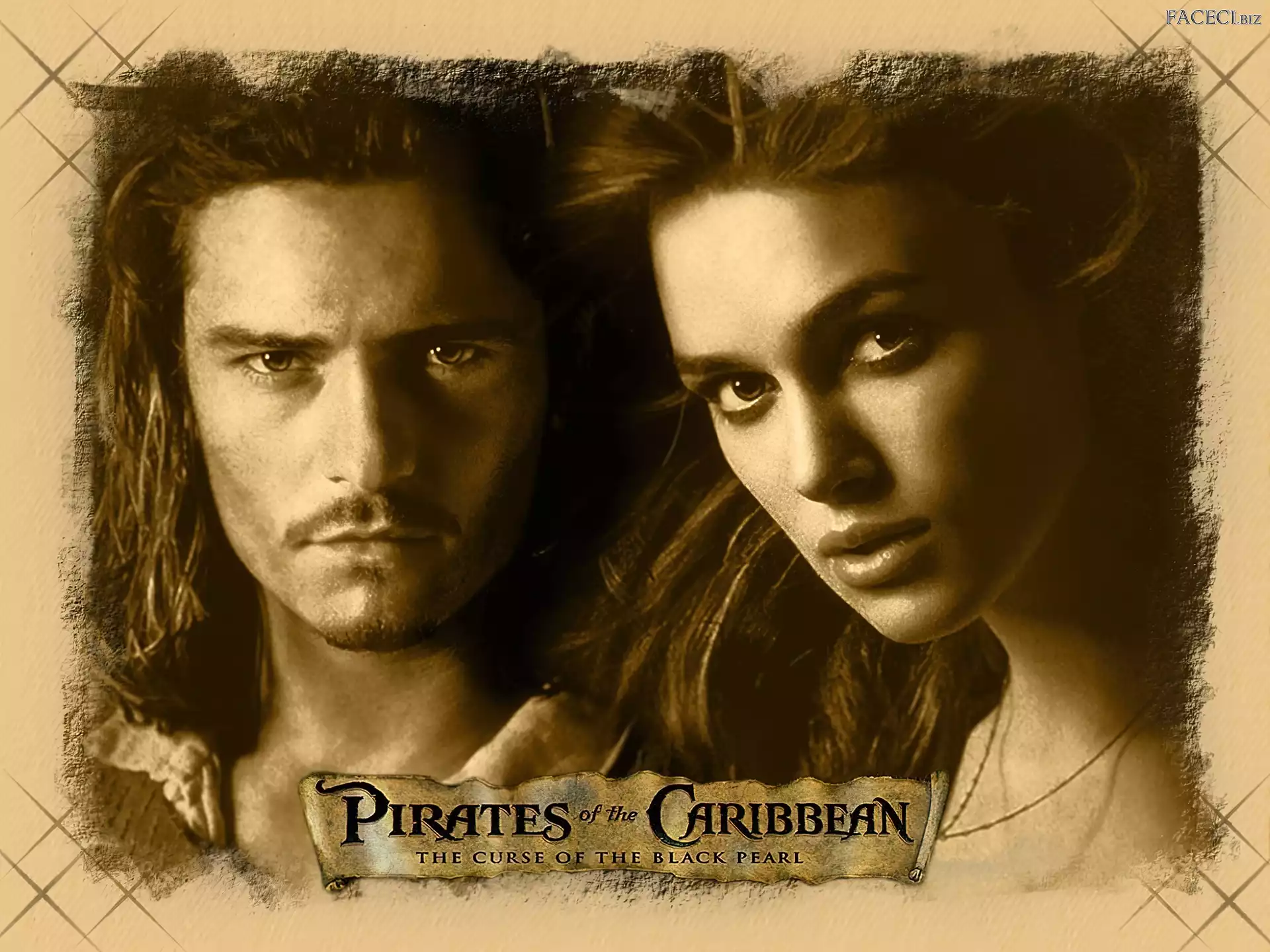 Keira Knightley, twarze, Piraci Z Karaibów, Orlando Bloom