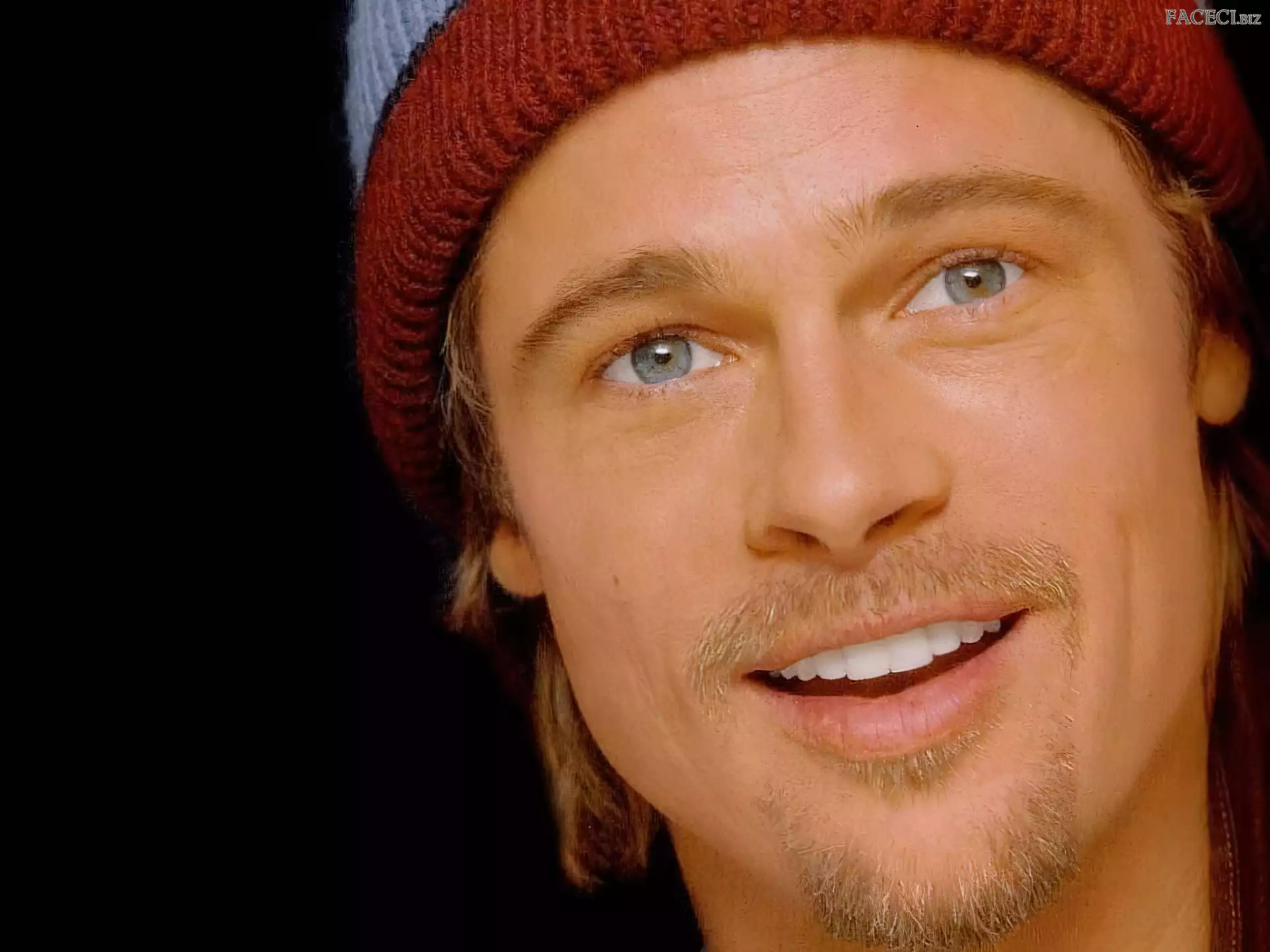 Kolorowa, Uśmiech, Brad Pitt, Czapka