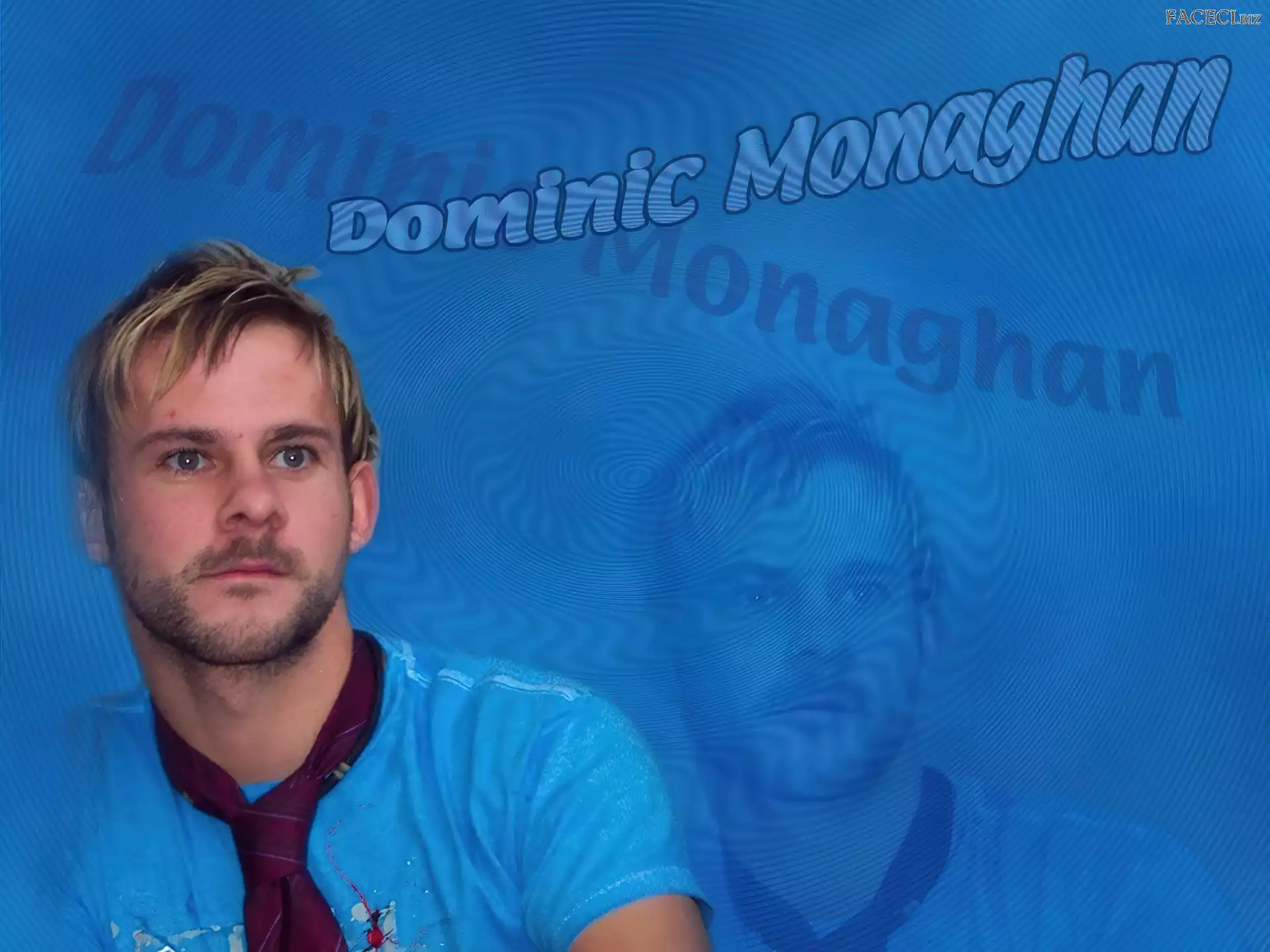 krawat, Dominic Monaghan, t-shirt