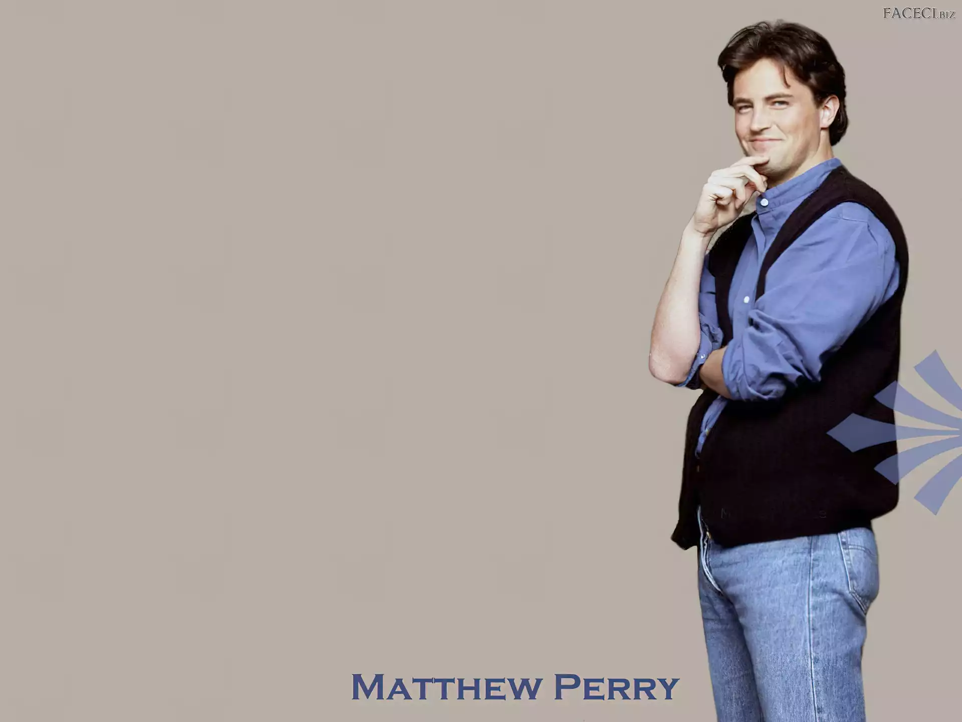 Mathew Perry, czarna kamizela