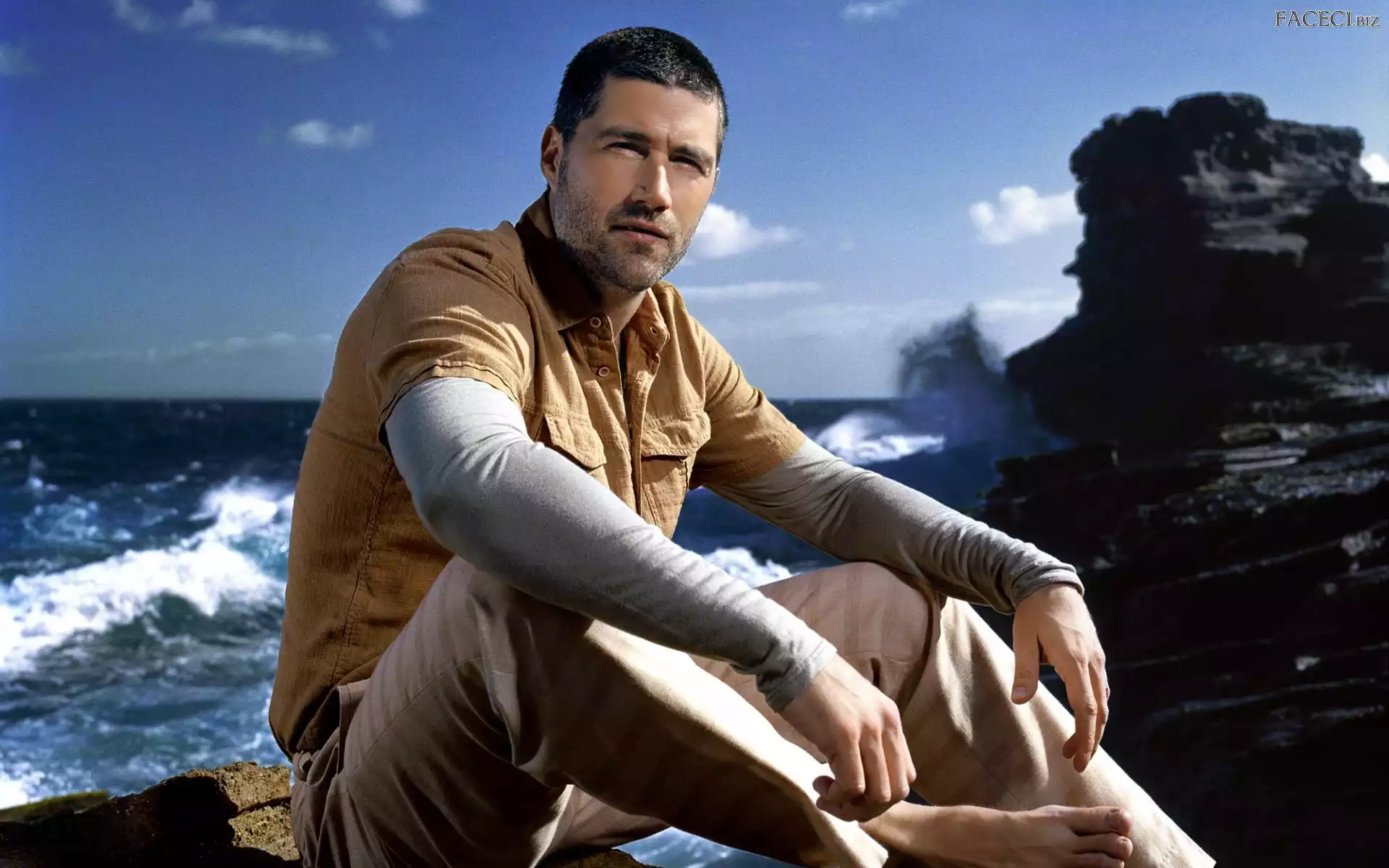 Zagubieni, Serial, ocean, skały, Lost, Matthew Fox