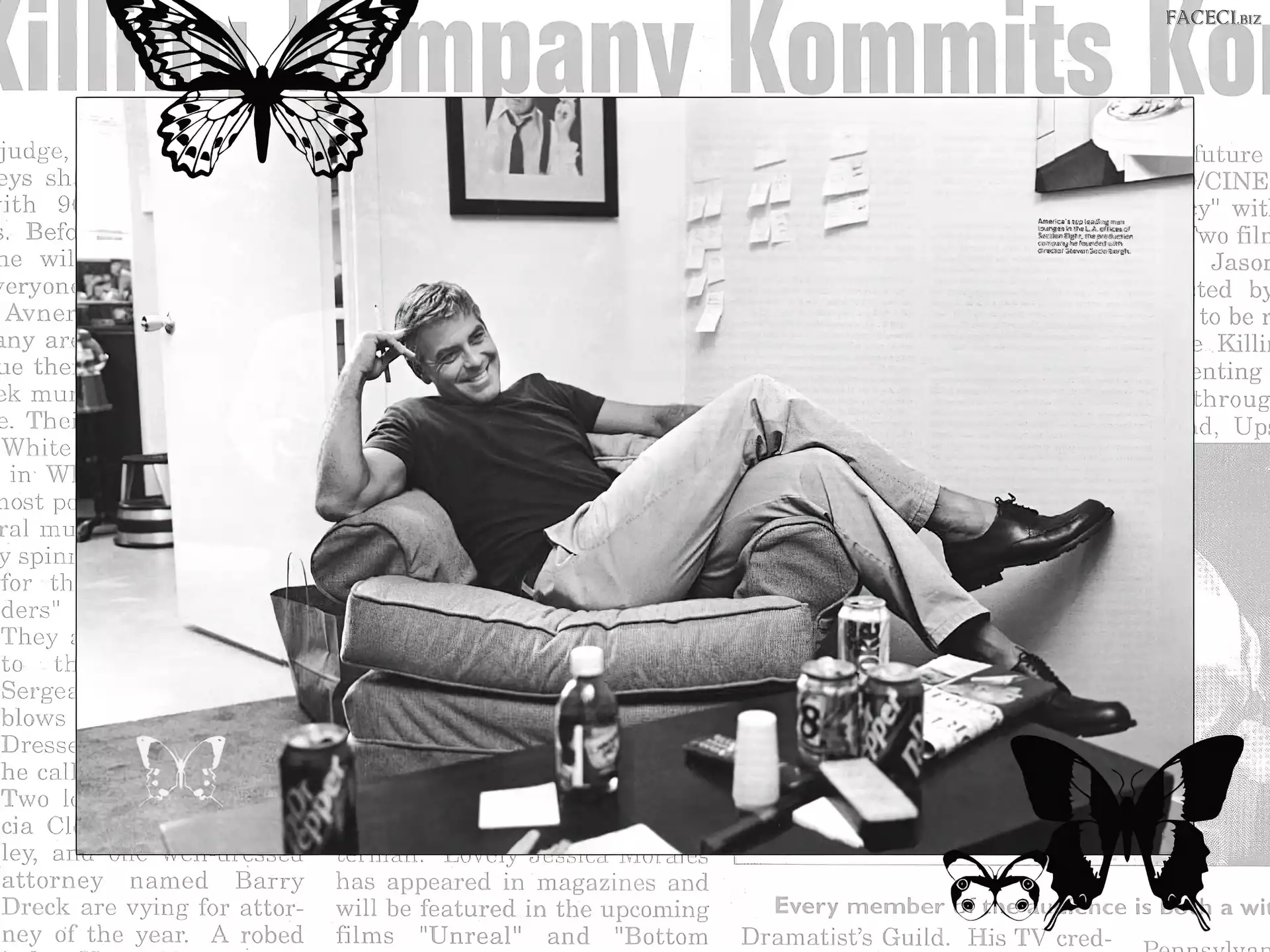 motyl, George Clooney, fotel