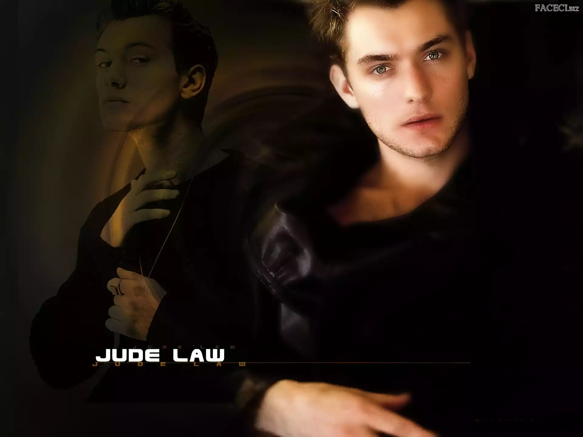 niebieskie oczy, Jude Law, czarny strój