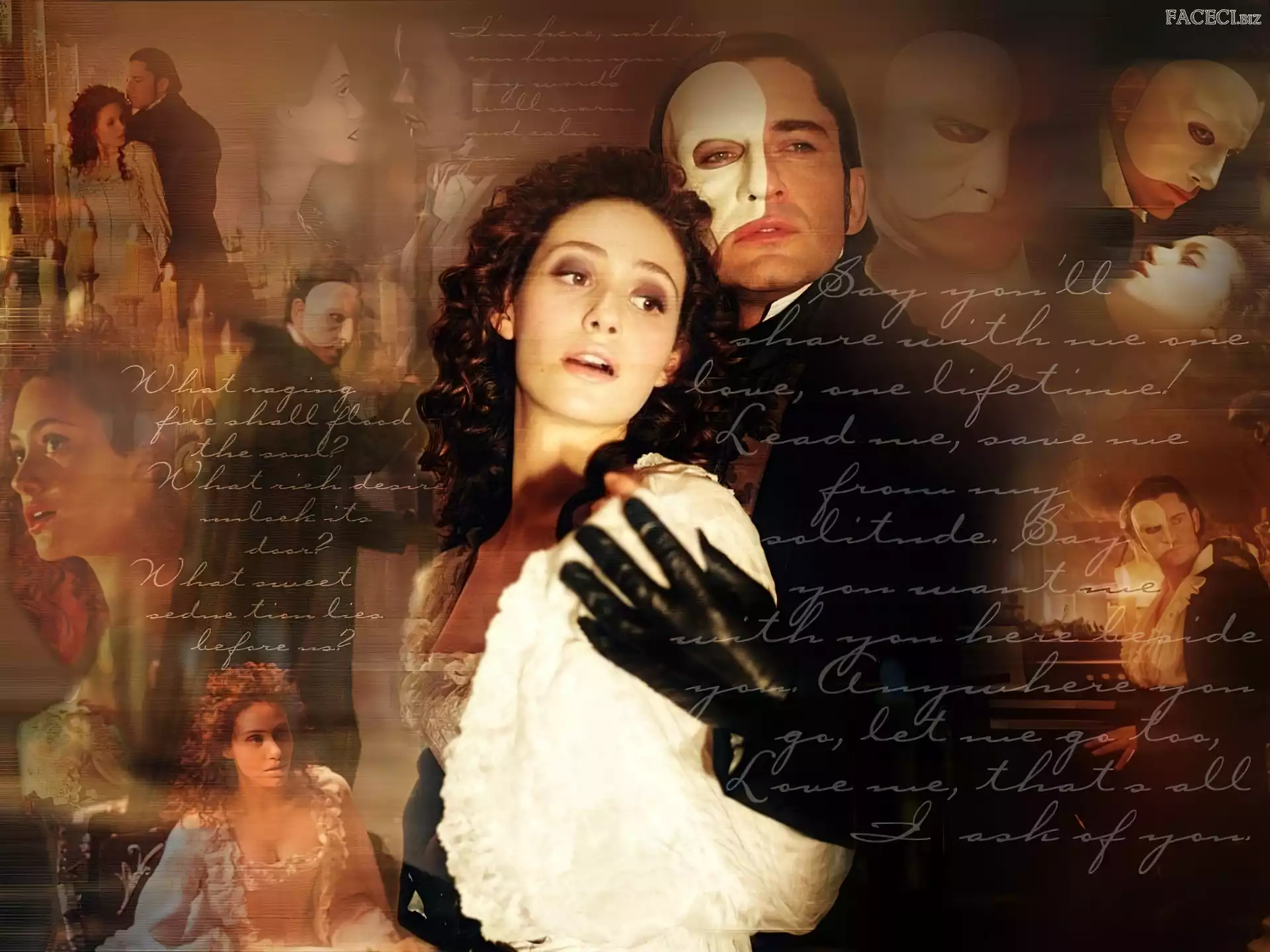 Gerard Butler, Phantom Of The Opera, Emmy Rossum, Maska, napisy