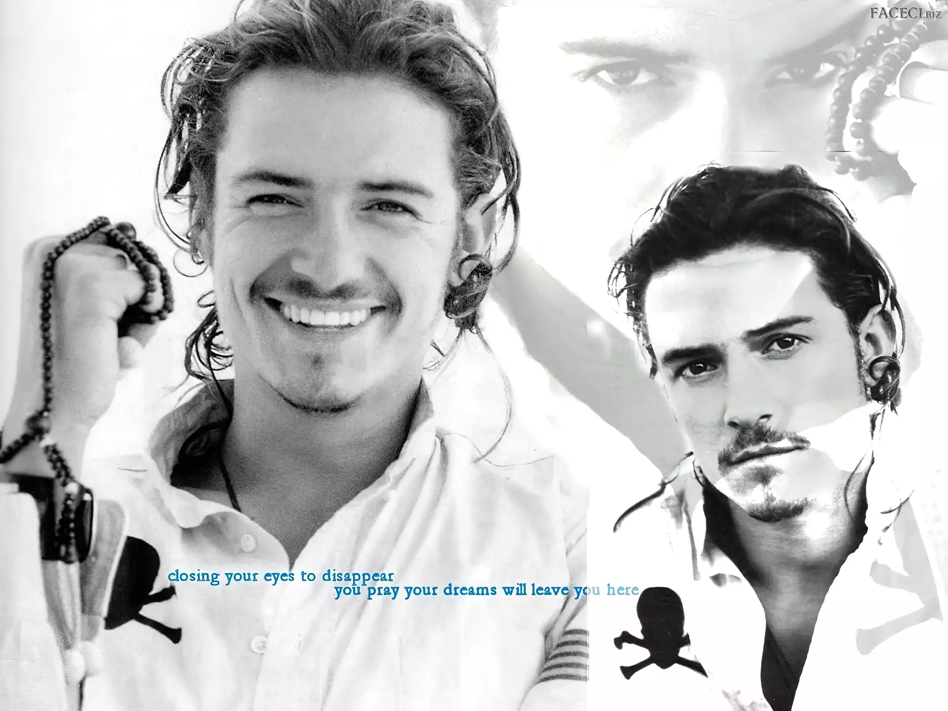 Orlando Bloom, biała koszula