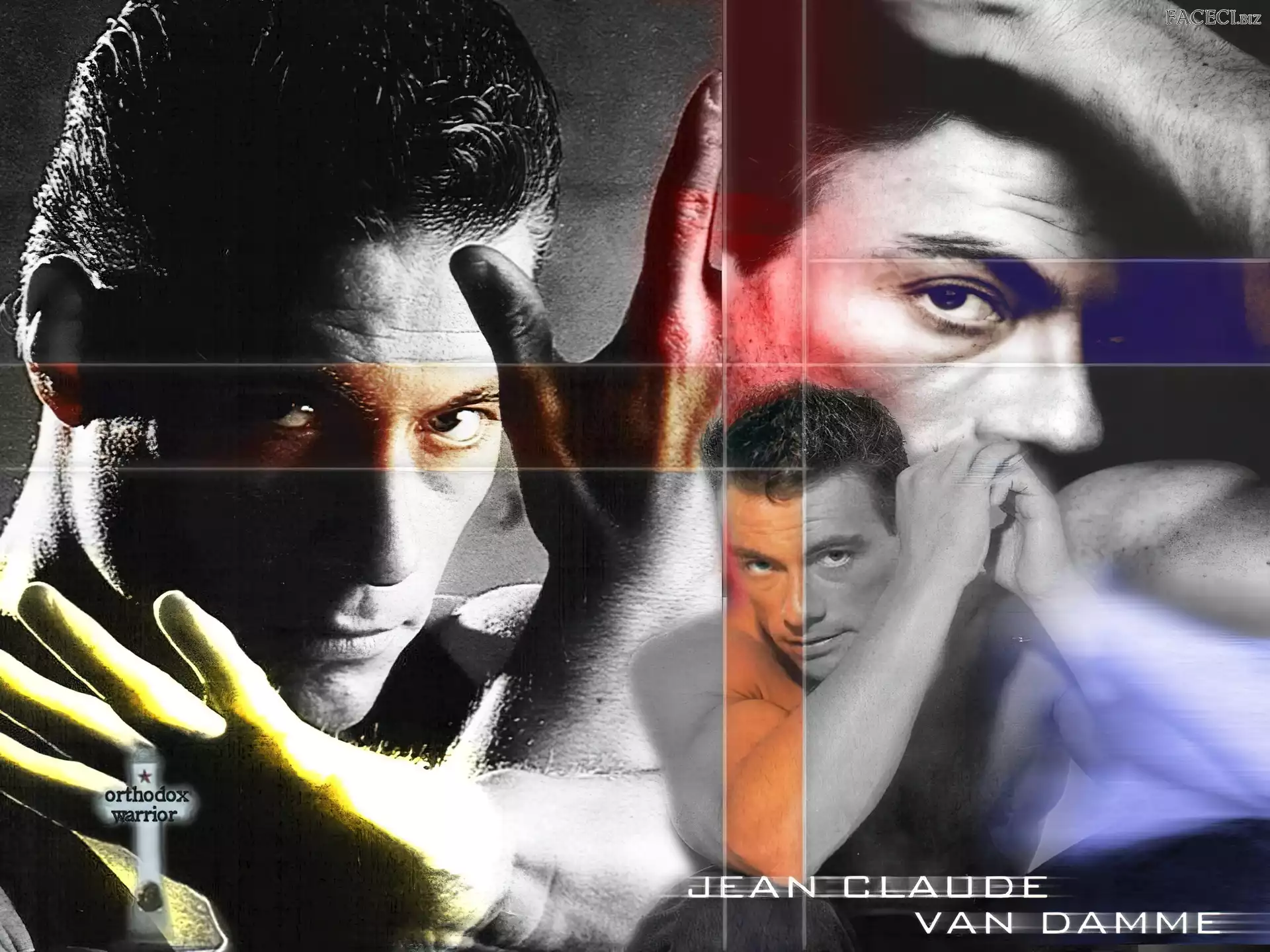ręka, Jean Claude Van Damme, twarz