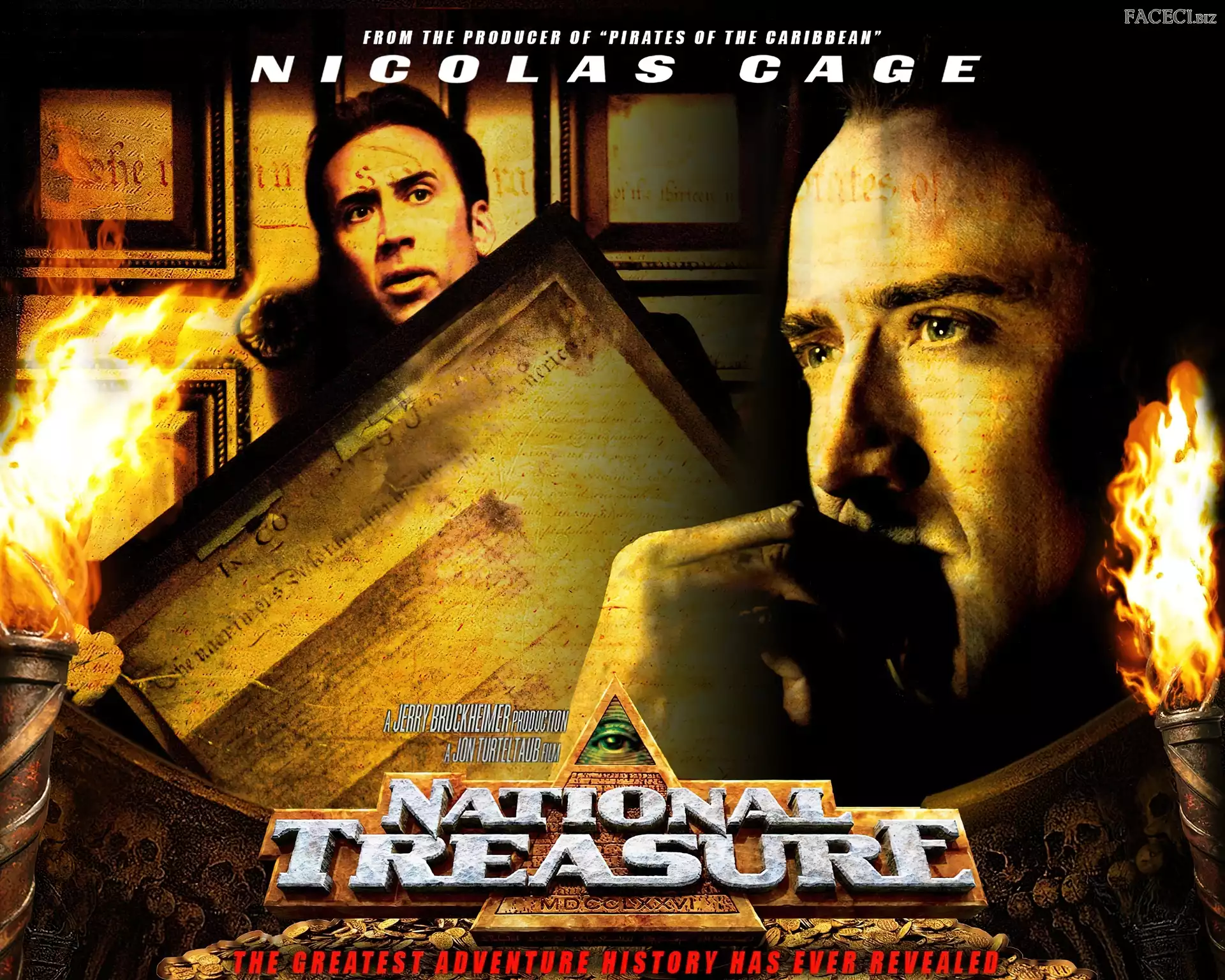 stare, obrazy, pismo, National Treasure 1, Nicolas Cage
