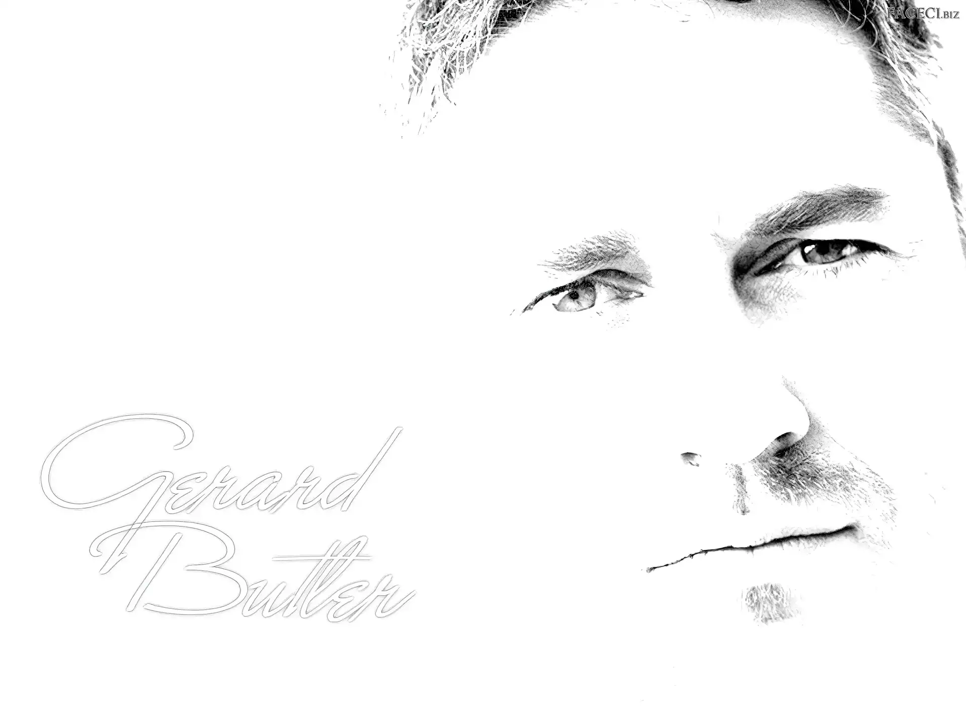 usta, Gerard Butler, oczy
