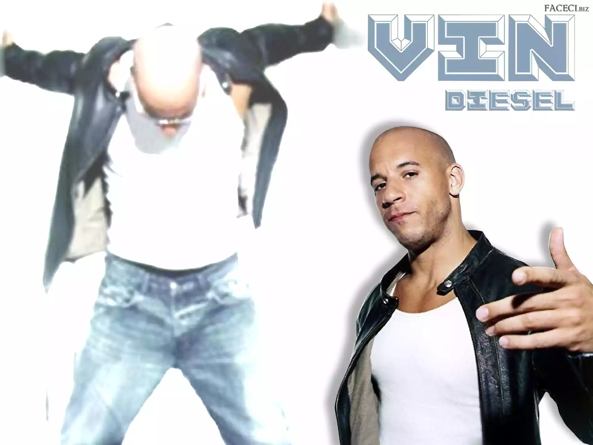 Vin Diesel, czarna kurtka