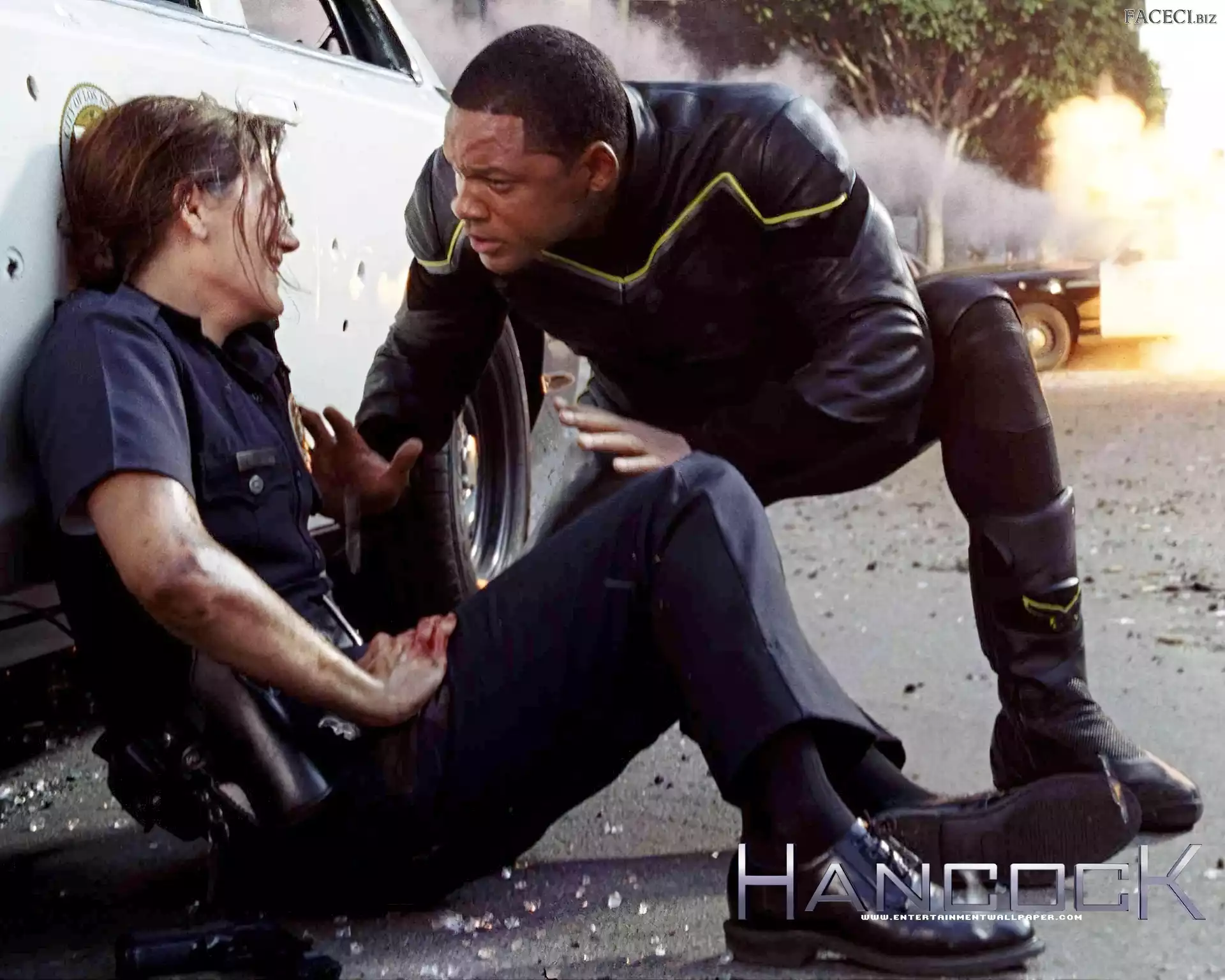 Hancock, Will Smith, policjantka, ranna