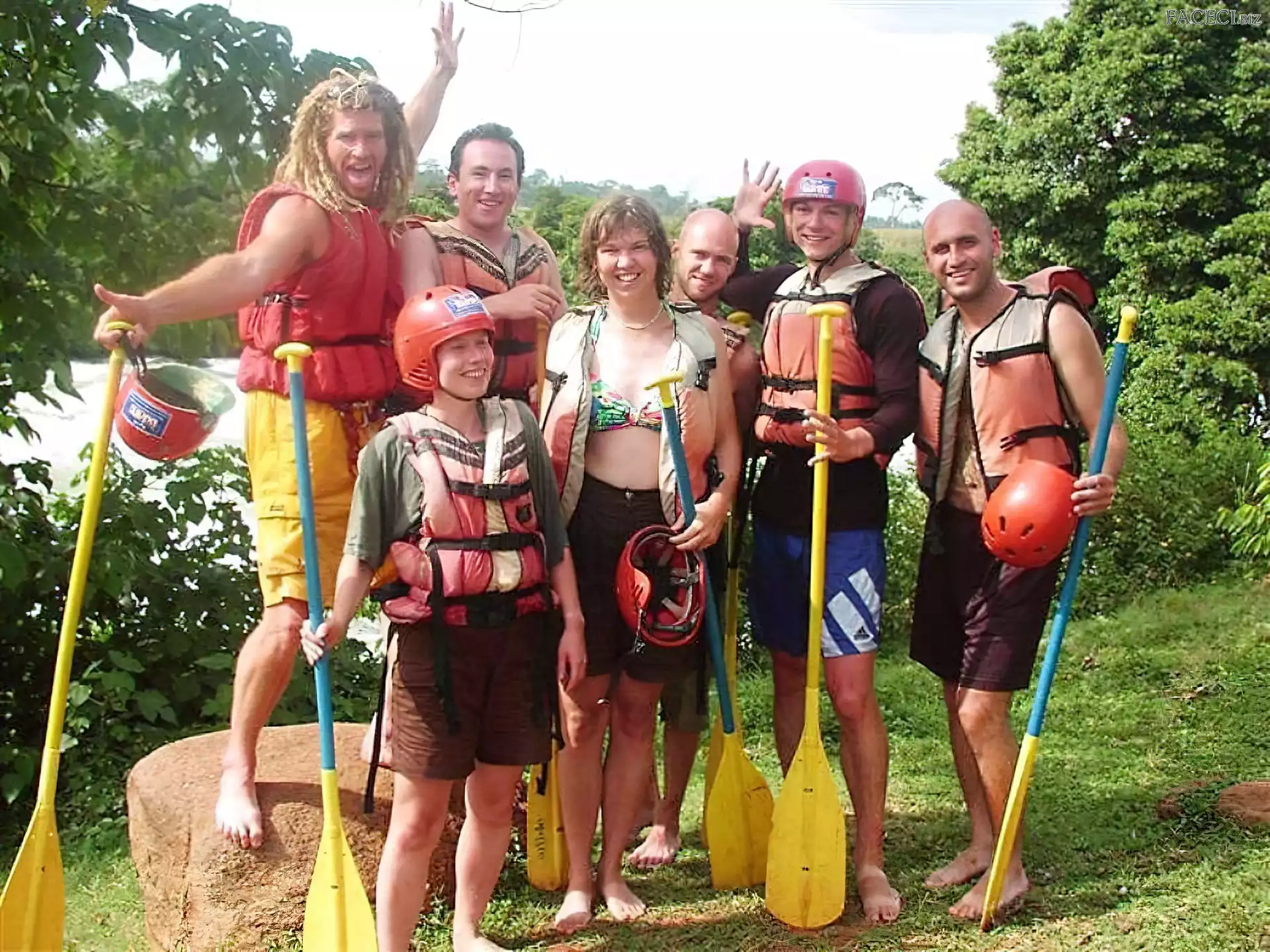 wiosła, kapoki, Rafting, kaski